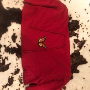 Red butterfly hoodie
